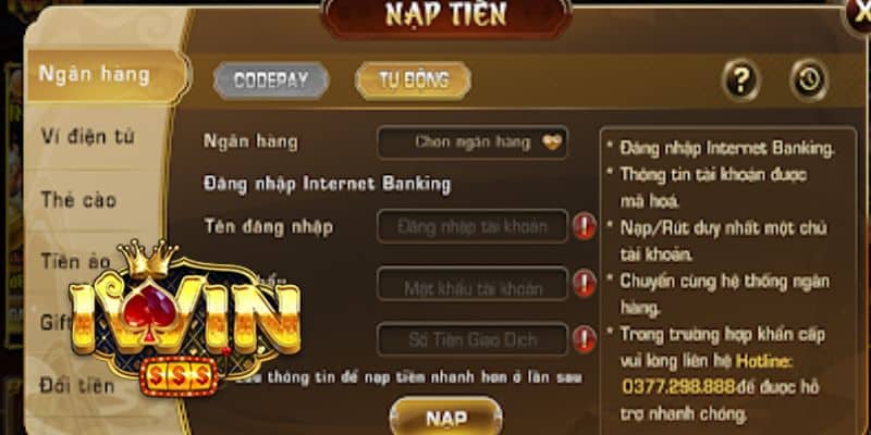 Chuẩn bị kỹ trước khi nạp tiền Iwin